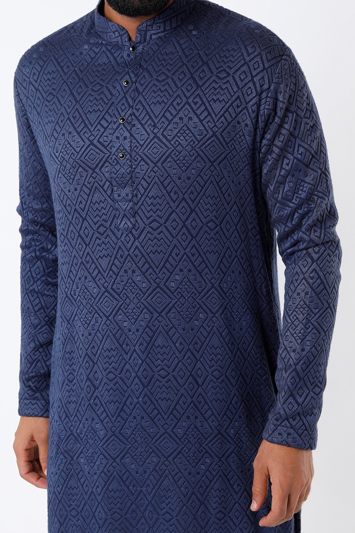 Cobalt Blue Chickankari Kurta - kasbahmen