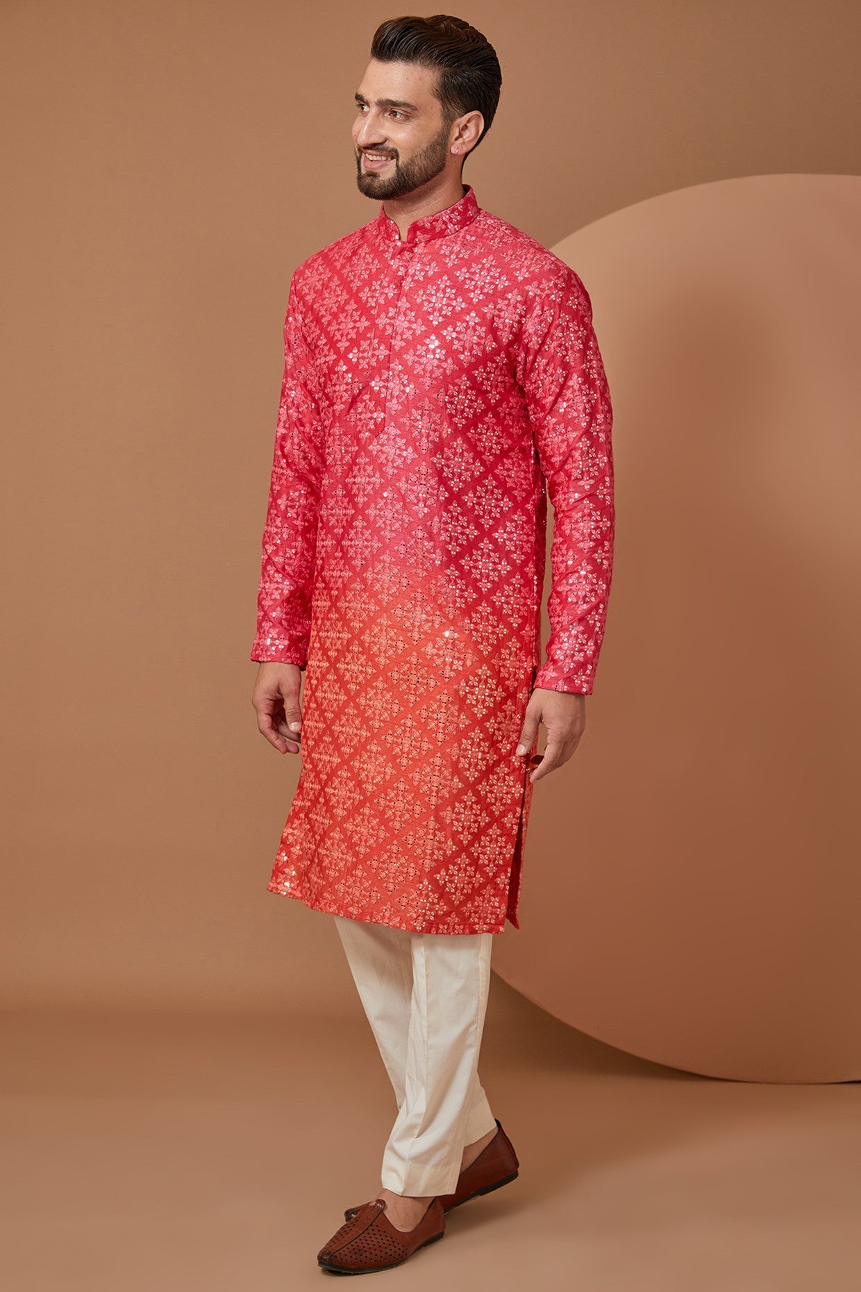 Ombre Mirror work Kurta - kasbahmen