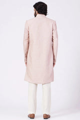 Blush Pink Embroidered Sherwani - kasbahmen