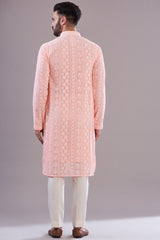 Pastel powder pink kurta - kasbahmen