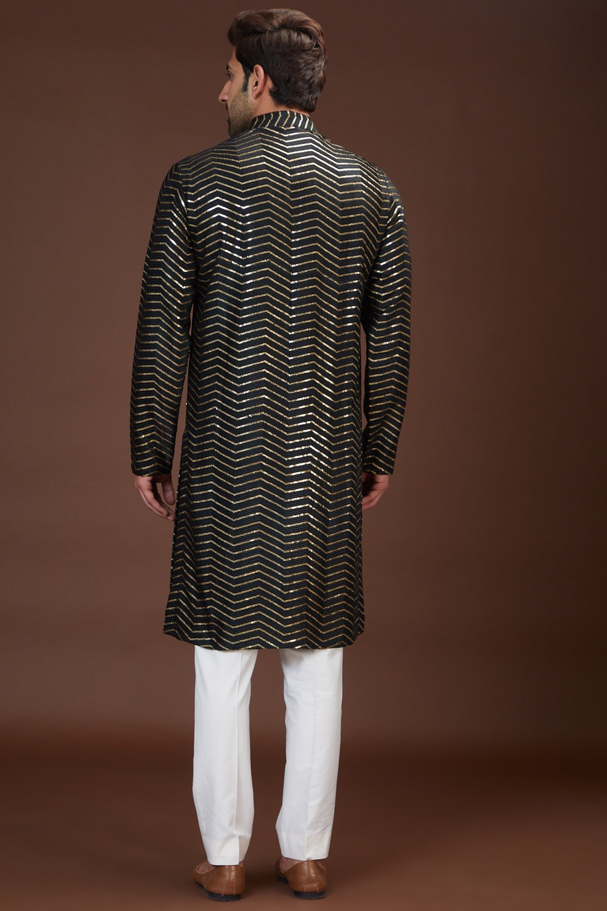 Black chikankari kurta - kasbahmen