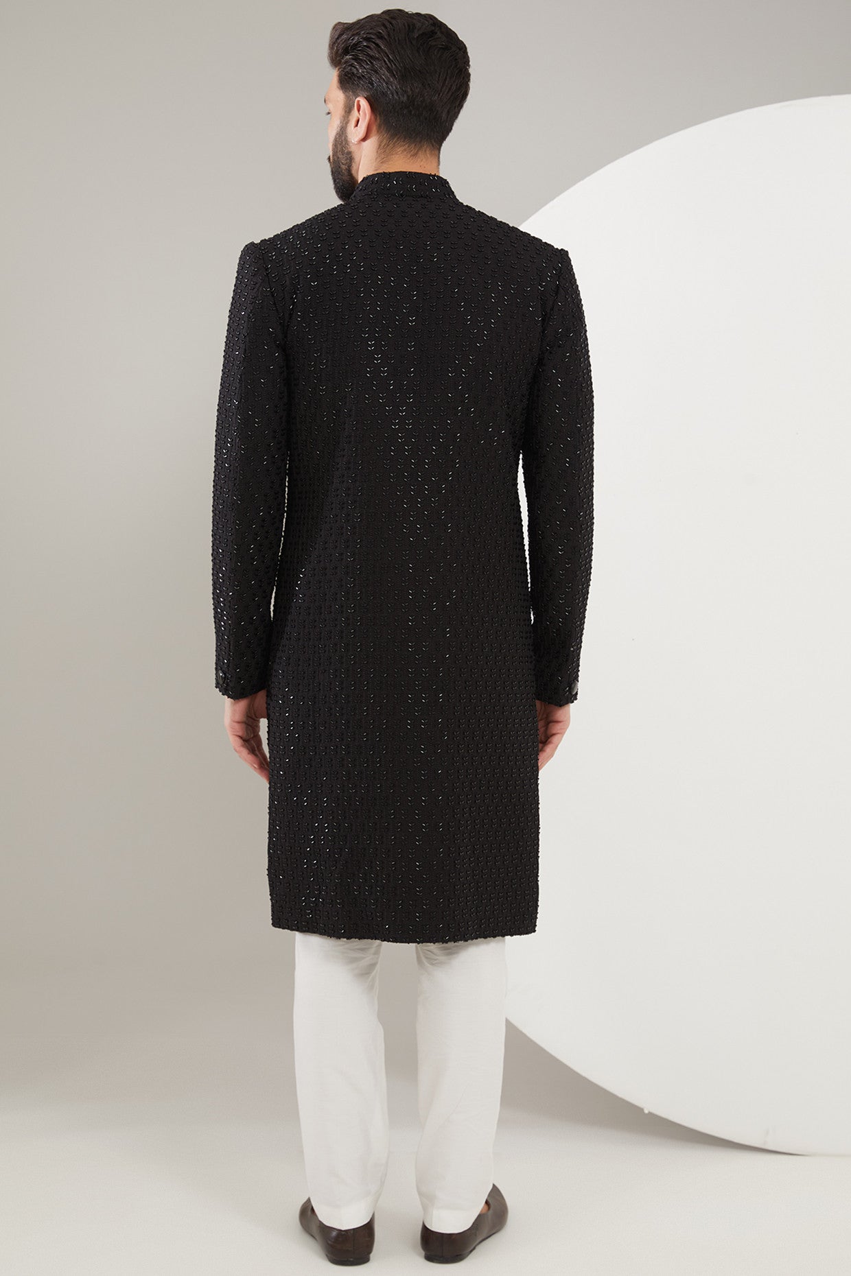 Black Cut-dana Sherwani - kasbahmen