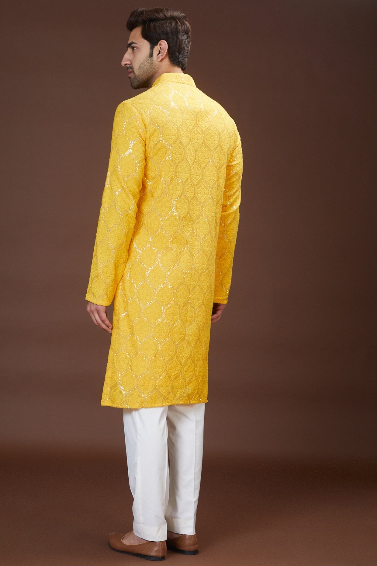 Yellow embrodried kurta - kasbahmen