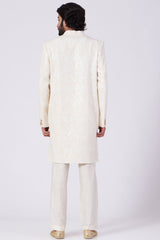 White Embroidered Sherwani - kasbahmen