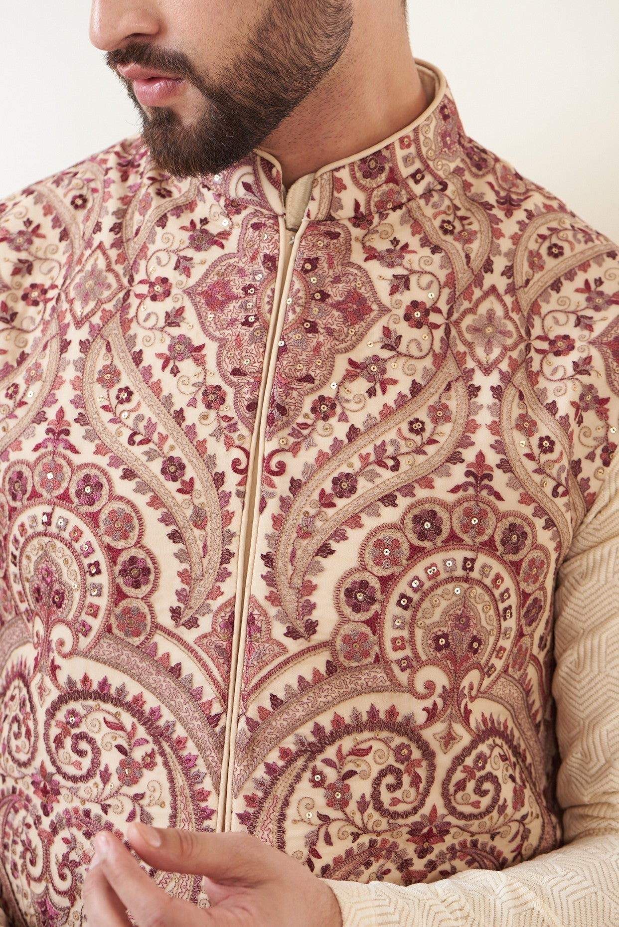 Kashimiri embroidred Nehru jacket - kasbahmen