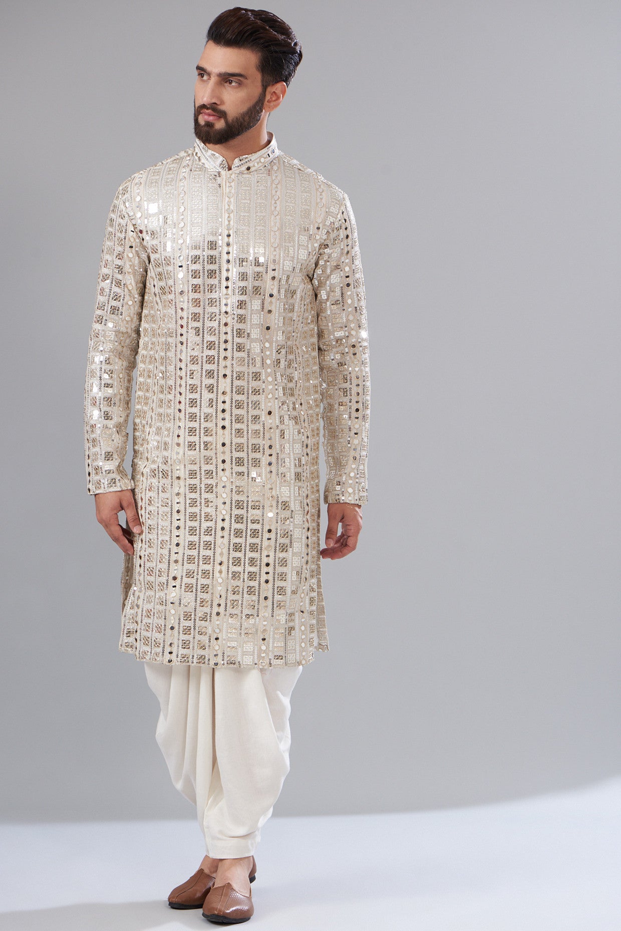 Gold Mirrorwork Kurta - kasbahmen