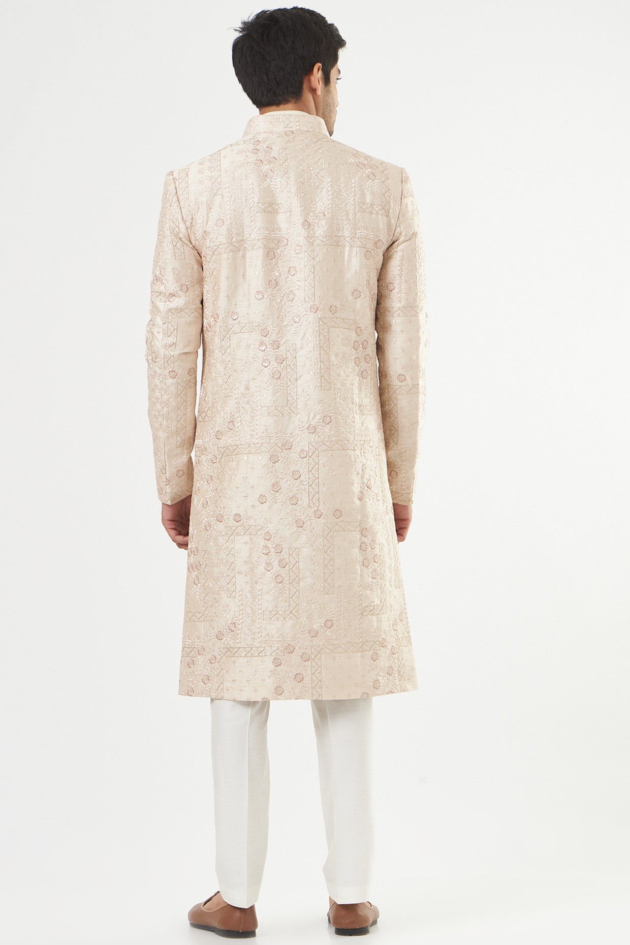 Ivory Embroidered Sherwani - kasbahmen