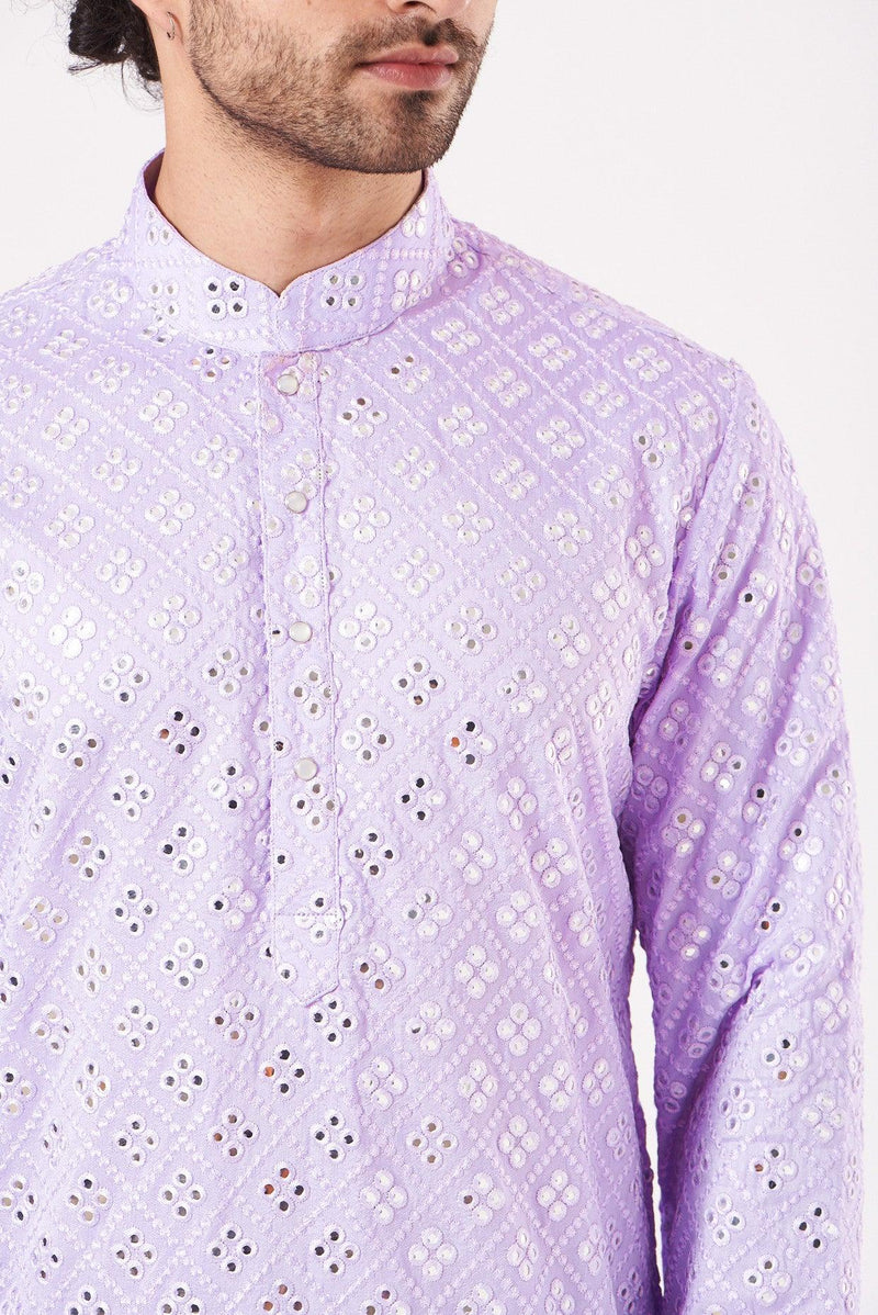 Lavender Ombre Georgette Kurta