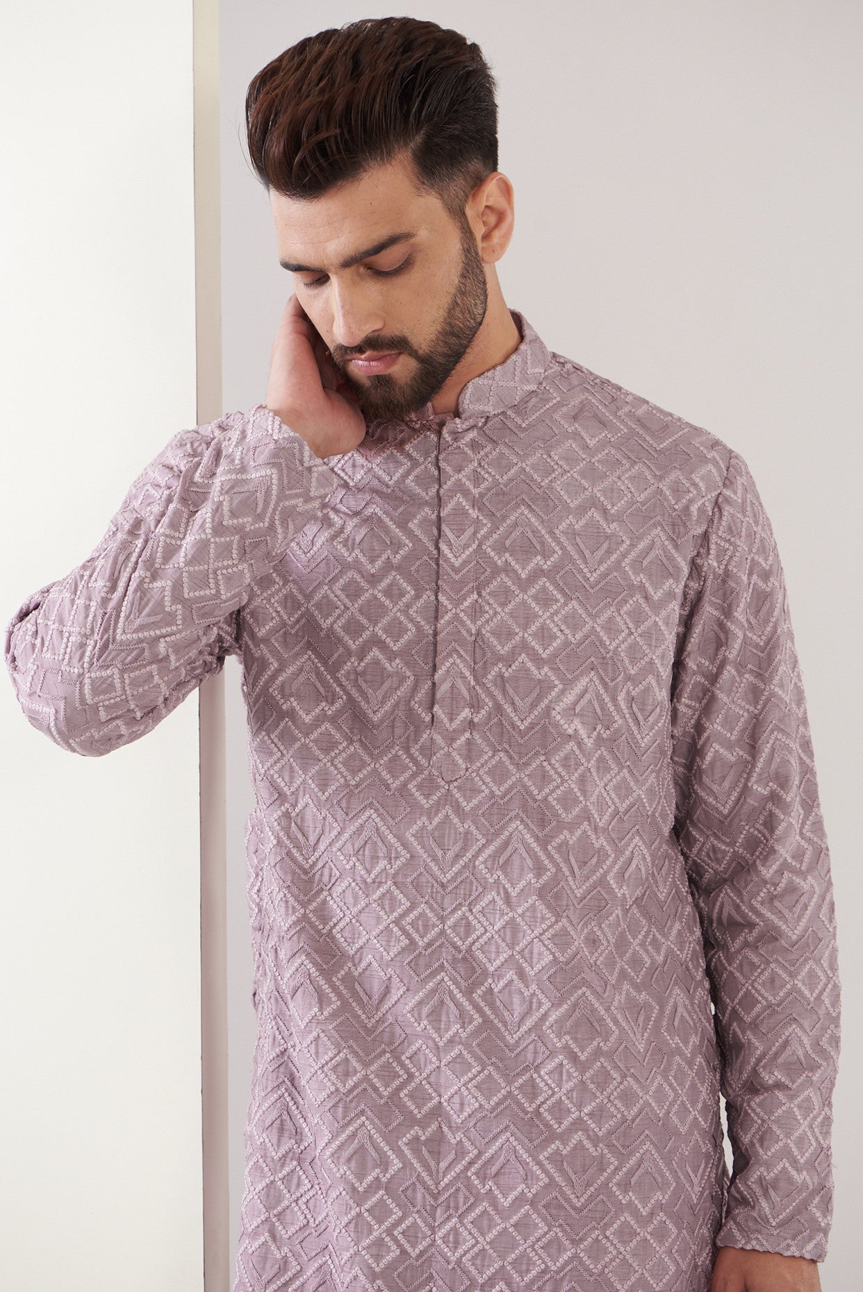 Lilac sequenced kurta - kasbahmen