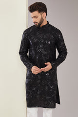 Black sequined kurta - kasbahmen