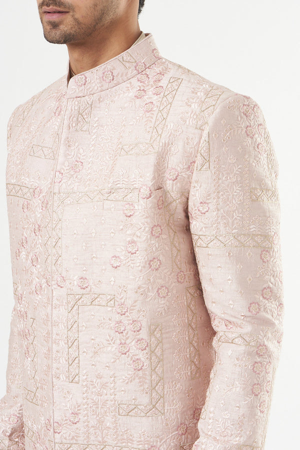 Blush Pink Embroidered Sherwani