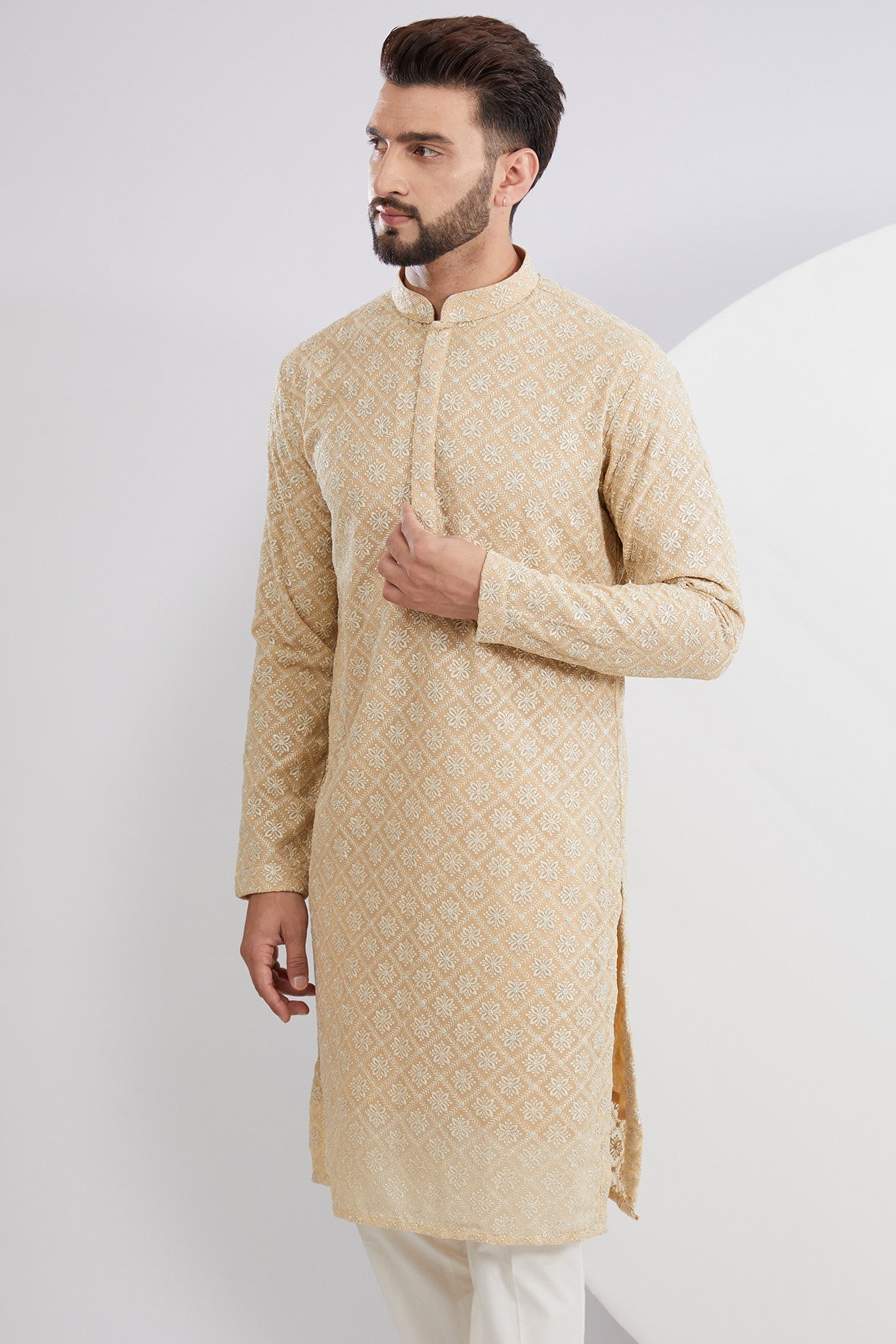 Golden Thread/Aariwork Kurta - kasbahmen