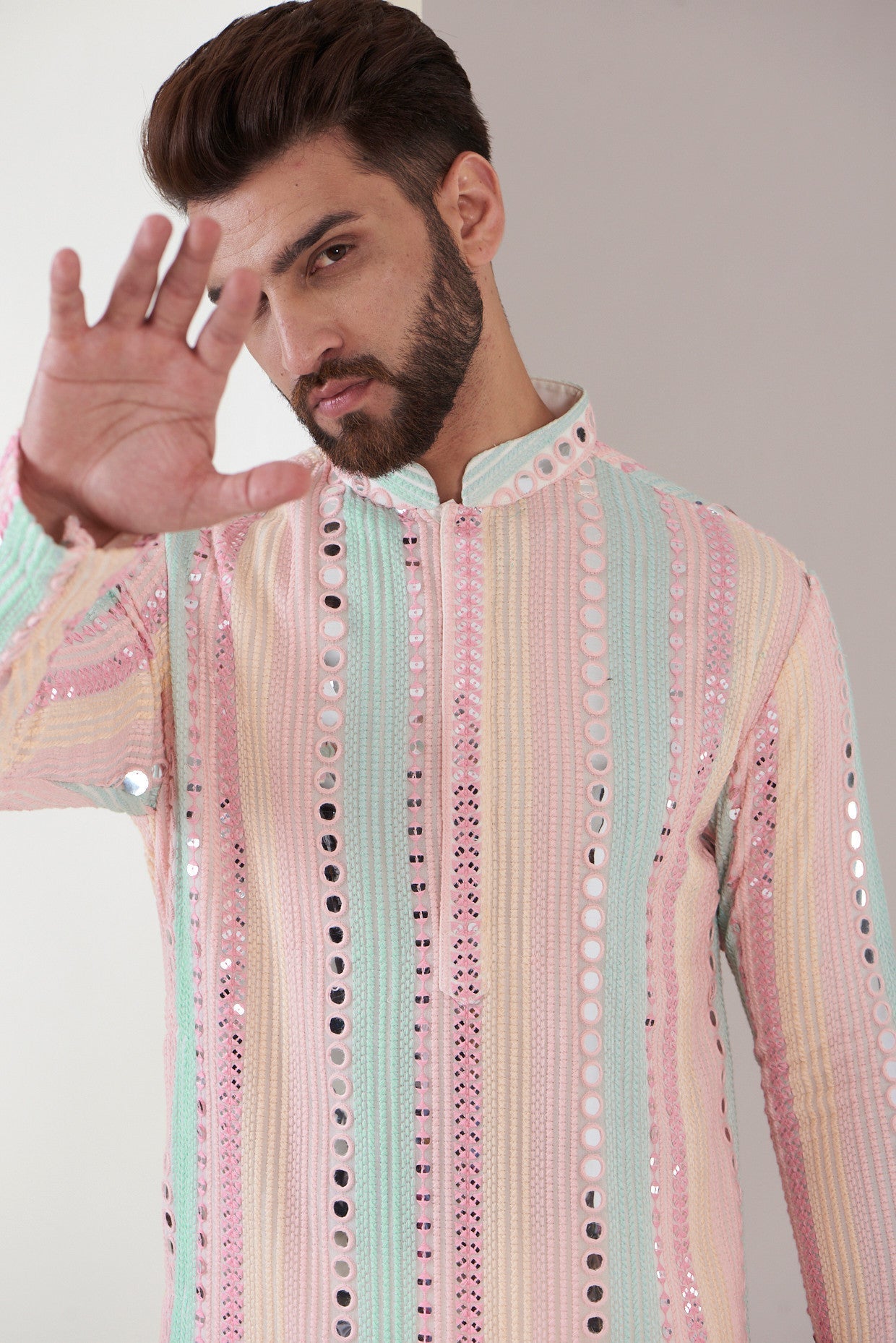 Royal mirror work kurta - kasbahmen