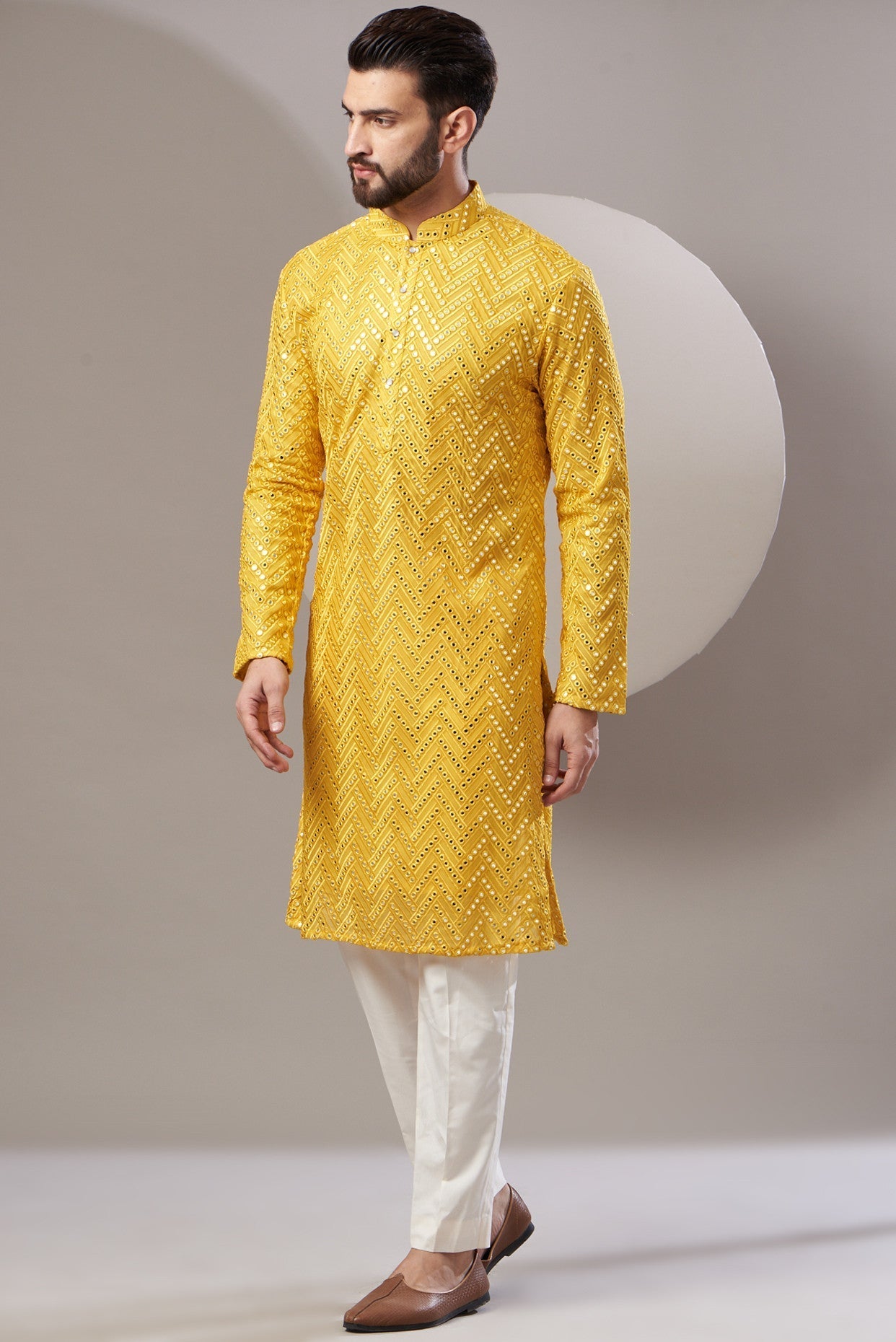 Formal mirror work kurta - kasbahmen