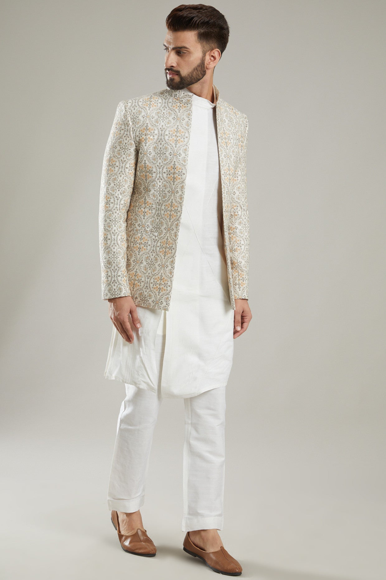 Nude Chanderi Jacket - kasbahmen