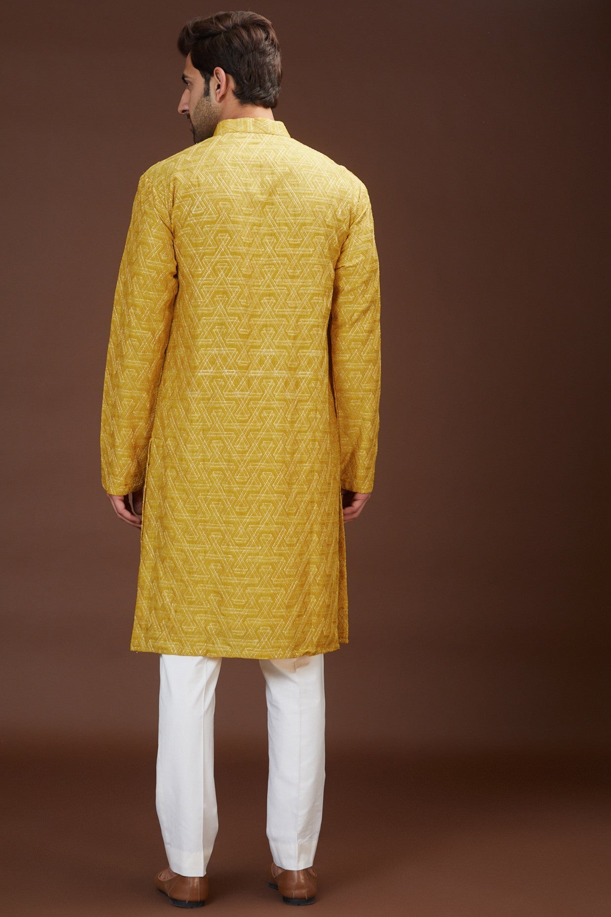 Yellow embrodried kurta - kasbahmen