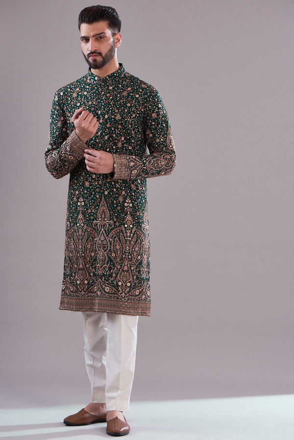 Formal black embrodried kurta - kasbahmen