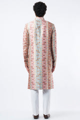 Blush Pink Embroidered Sherwani - kasbahmen