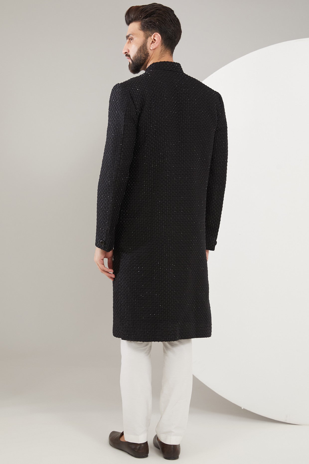 Black Cut-dana Sherwani - kasbahmen