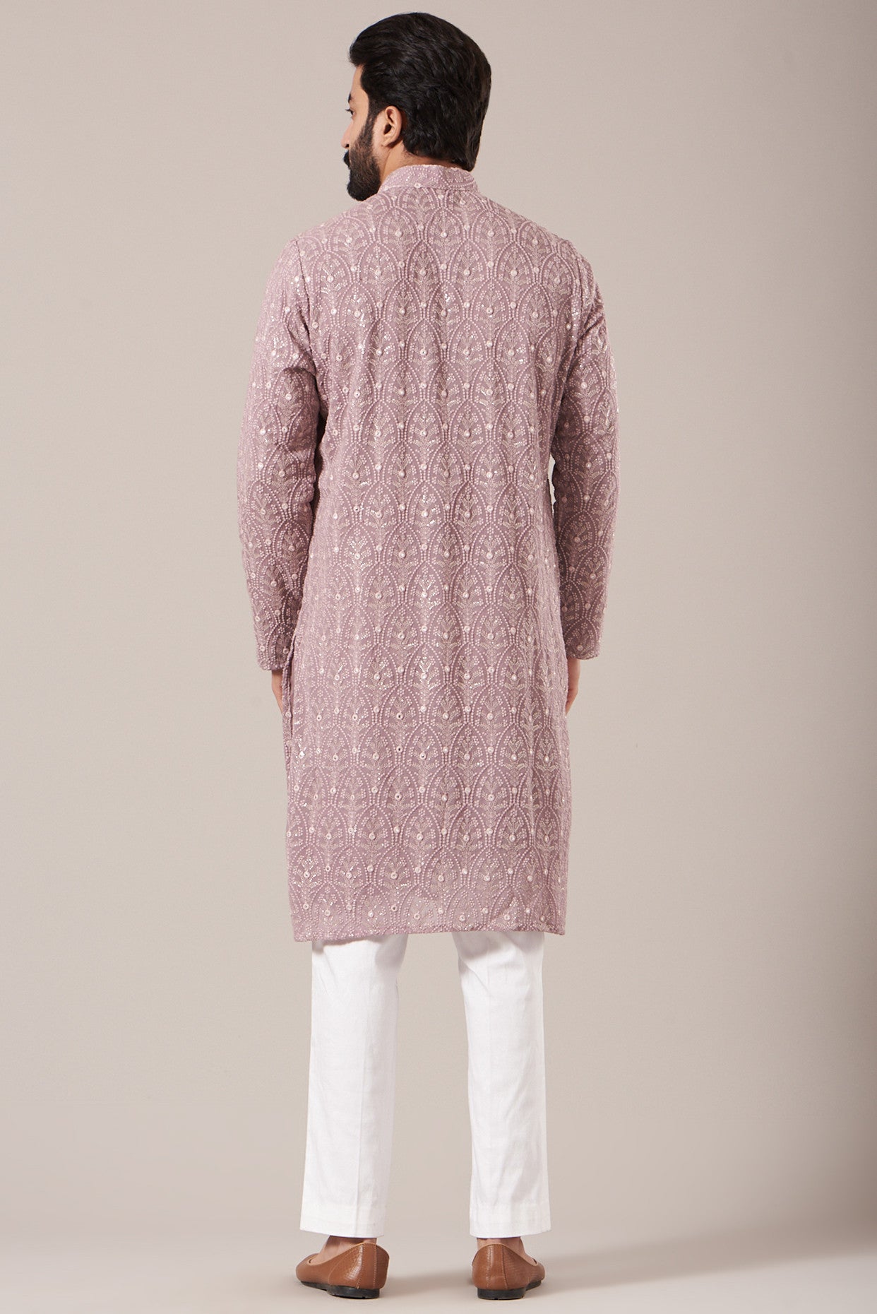 Lavander Chikankari Kurta - kasbahmen