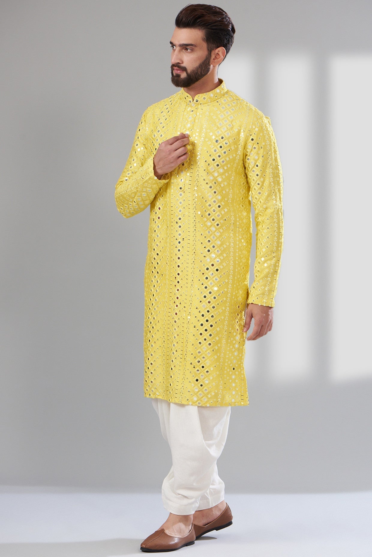 Signature Mirrorwork Kurta - kasbahmen