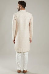 Blush Pink Silk Indo Western Jacket - kasbahmen