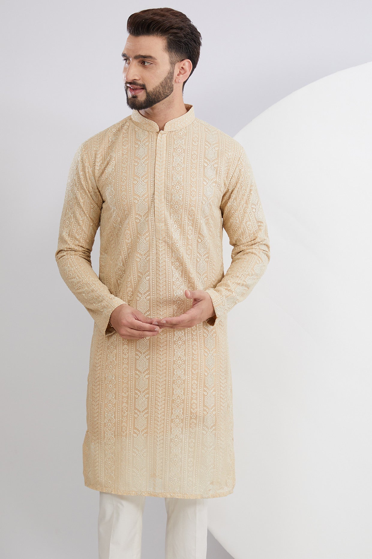 Golden Thread/Aariwork Kurta - kasbahmen