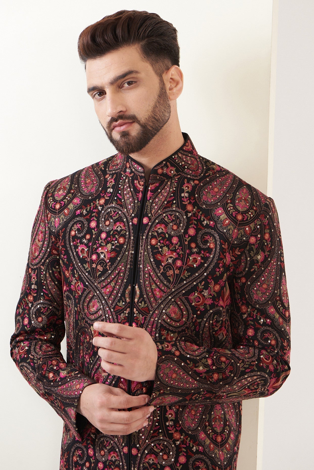 Kashimiri embroidred sherwani - kasbahmen