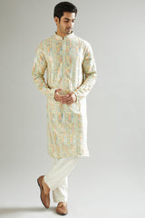 Mint Green Kurta With Embroidery