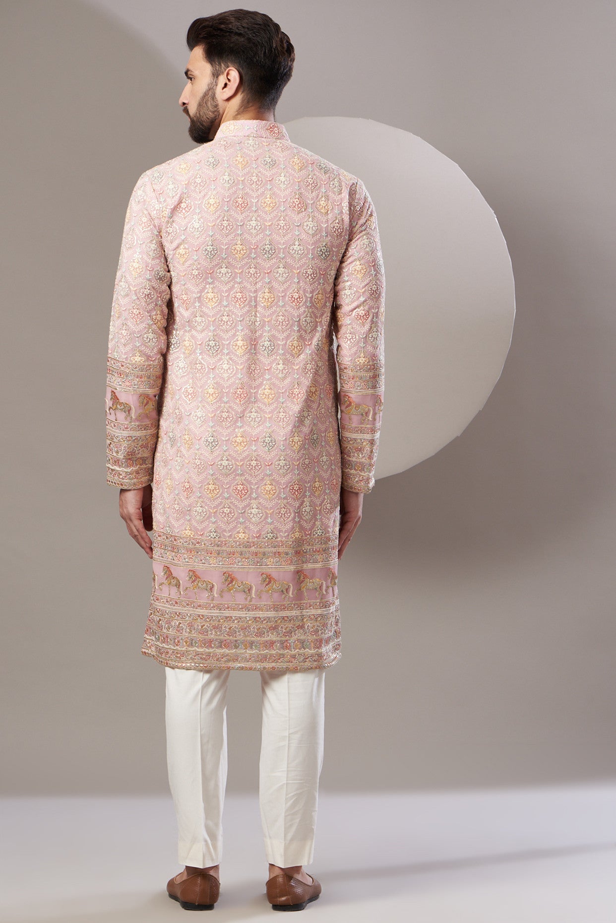 Formal royal embrodried sequenced kurta - kasbahmen