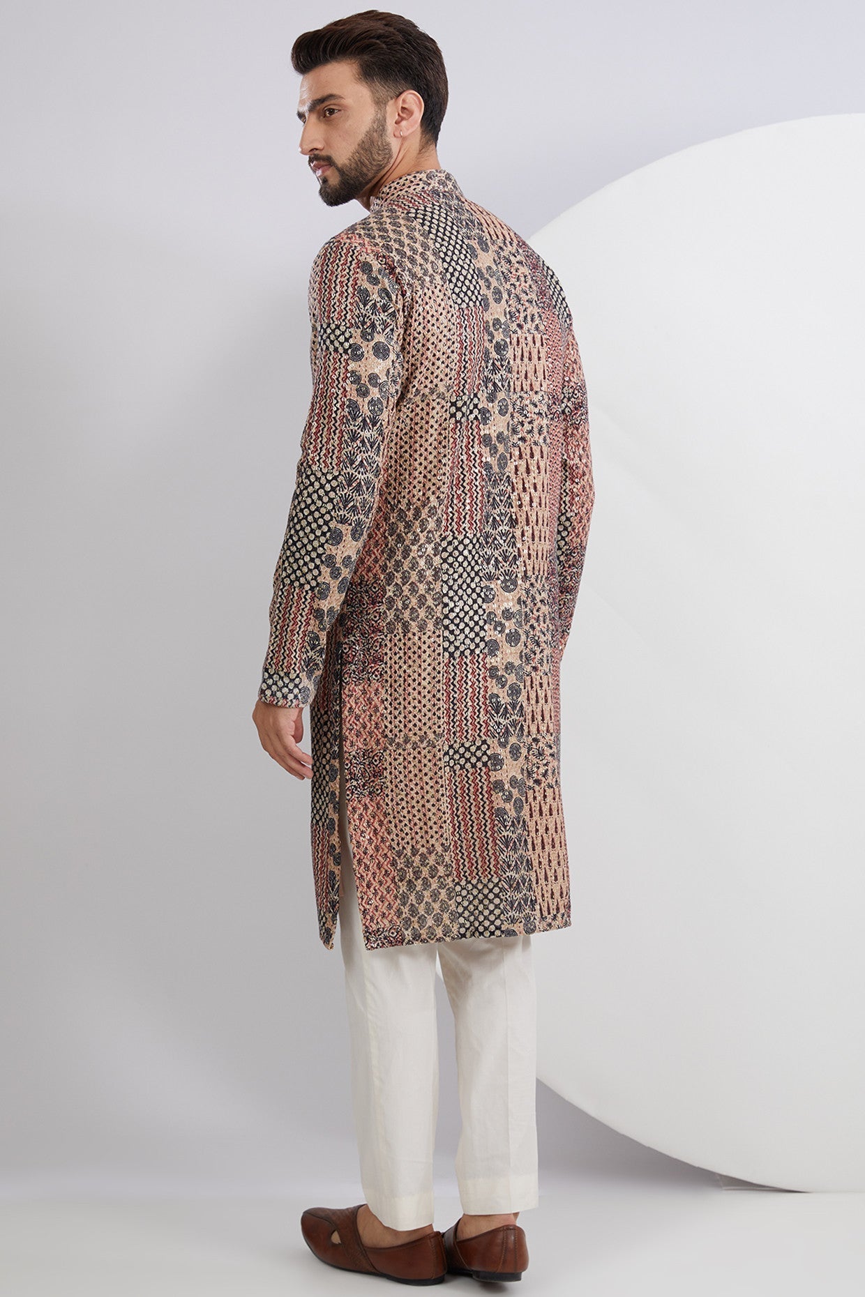 Kalamkari Print and Embroidered Kurta - kasbahmen