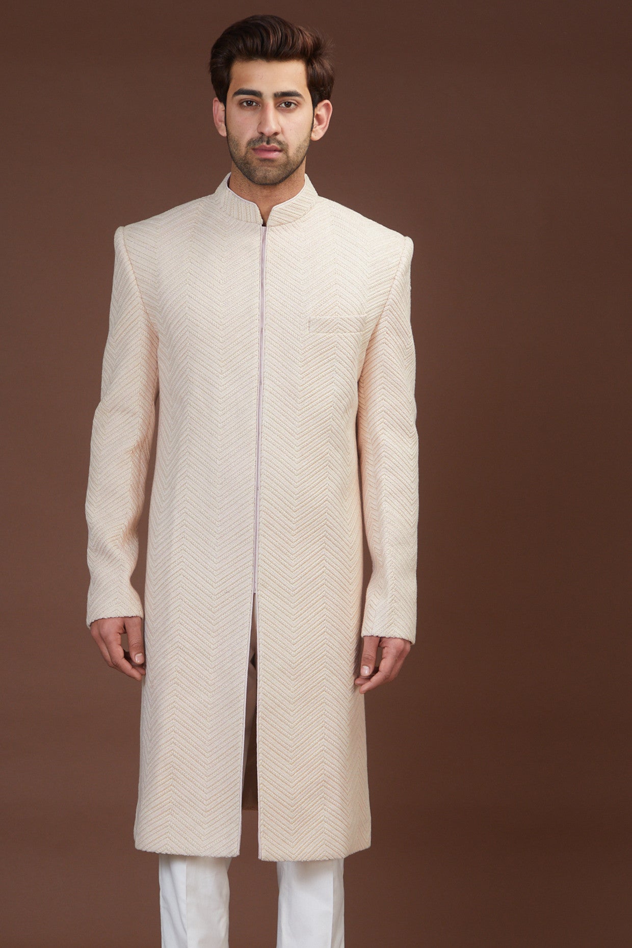 Pink threadwork sherwani - kasbahmen