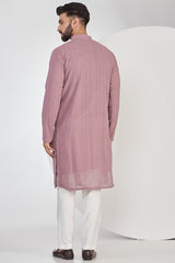 Mauve Chikankari Kurta - kasbahmen