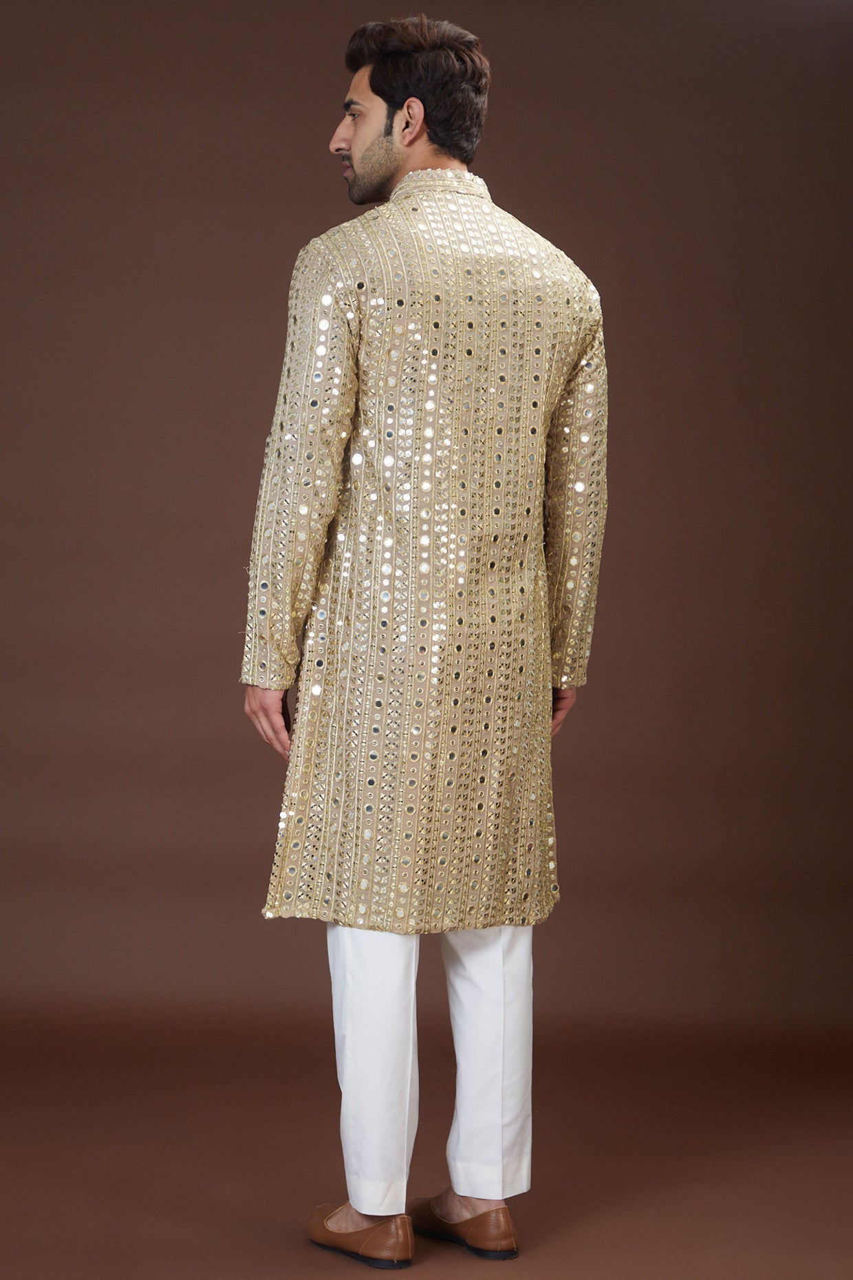 Copper zari work kurta - kasbahmen