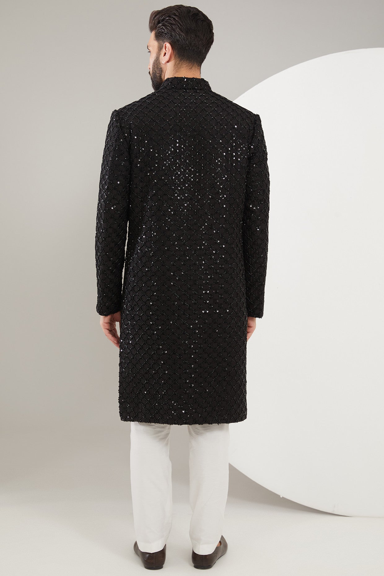 Black Cut-dana Sherwani - kasbahmen