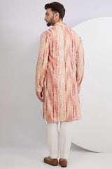 Pink and white embroidered Kurta - kasbahmen