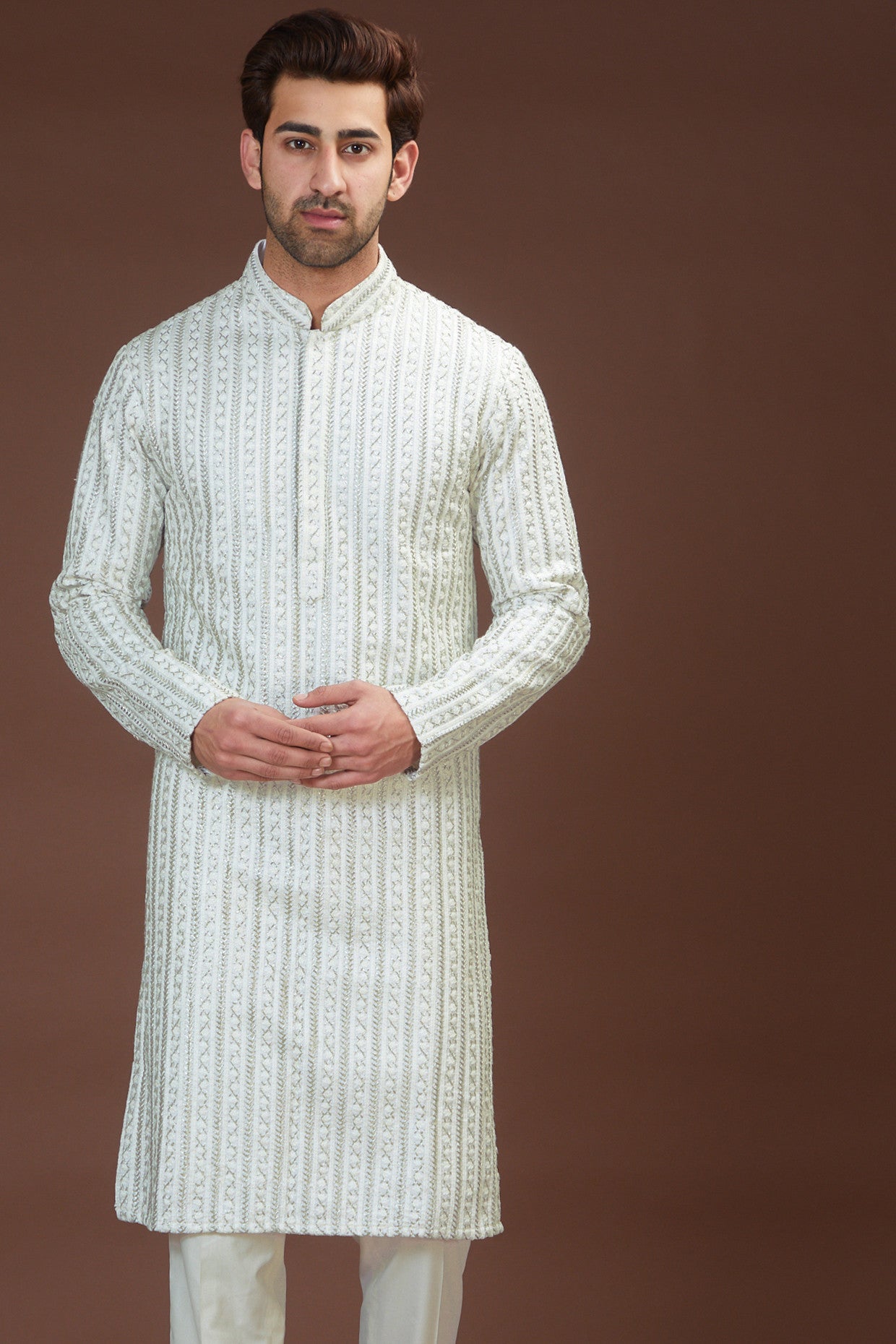 Ivory embrodried kurta - kasbahmen