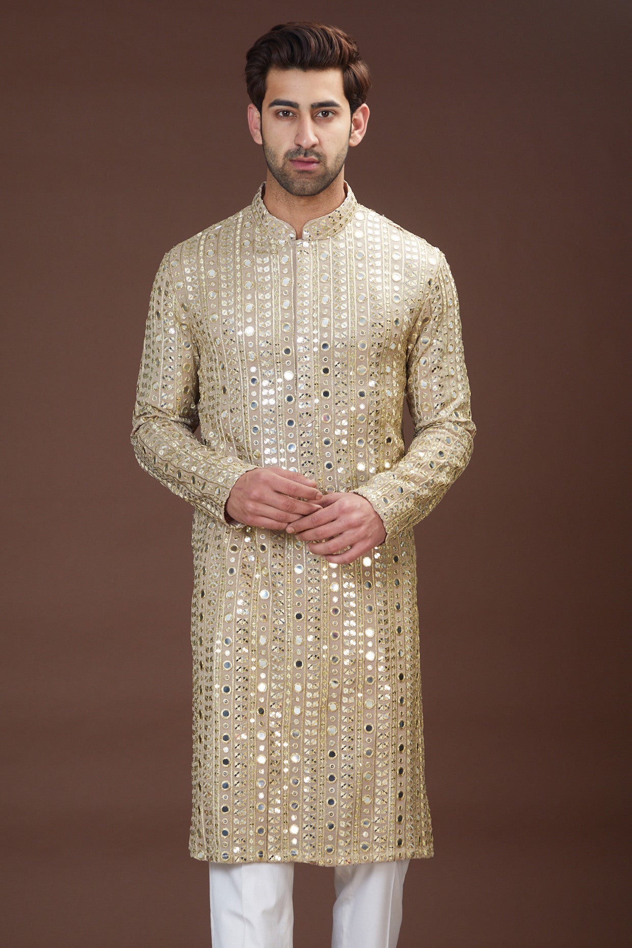 Copper zari work kurta - kasbahmen