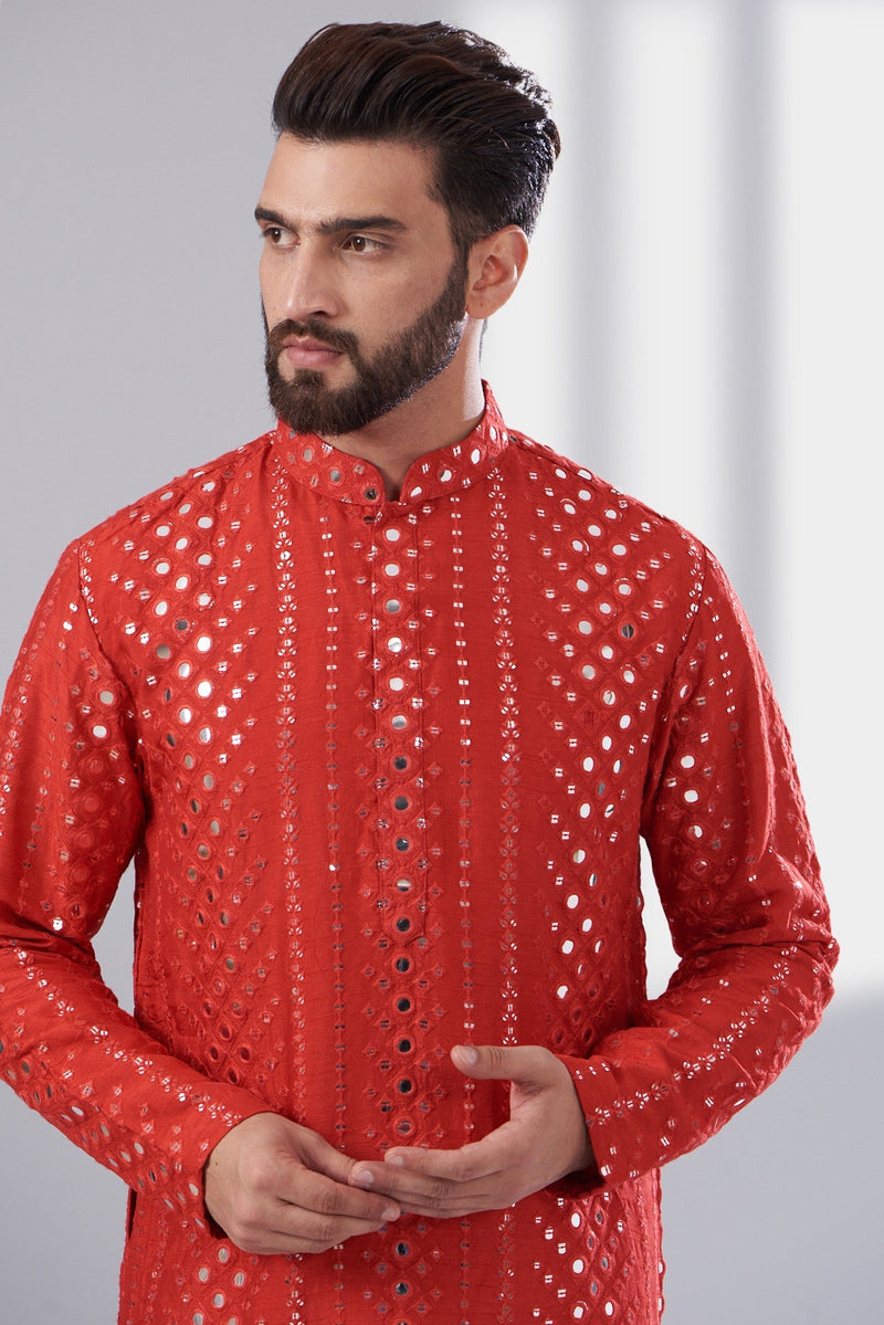 Signature Mirrorwork Kurta - kasbahmen