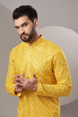 Formal mirror work kurta