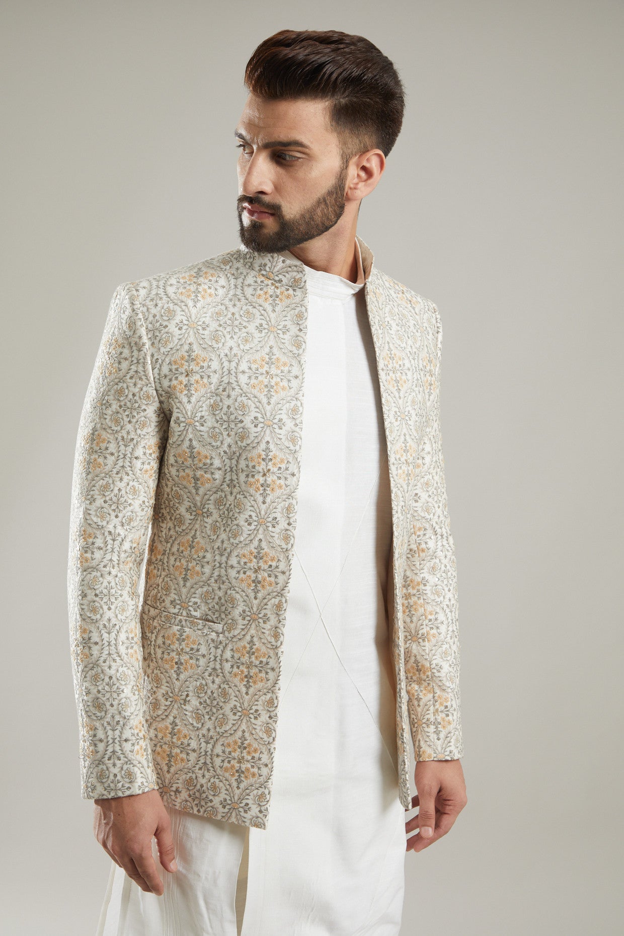 Nude Chanderi Jacket - kasbahmen