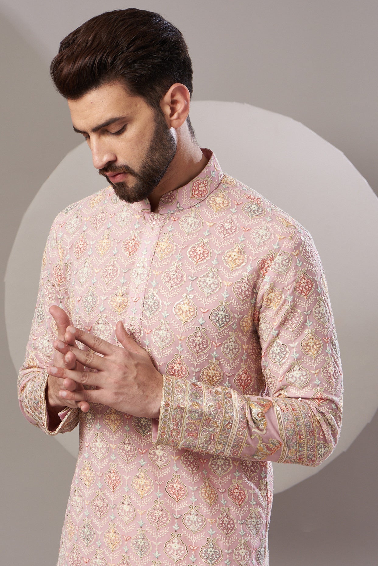 Formal royal embrodried sequenced kurta - kasbahmen