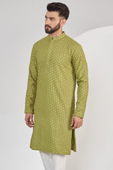 Mehndi Green Chikankari Kurta - kasbahmen