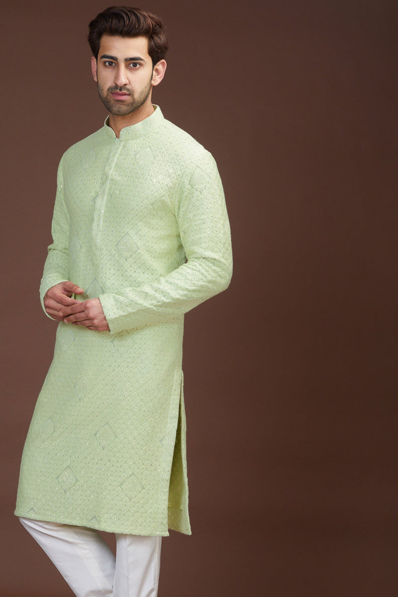 Pastel embrodried kurta - kasbahmen