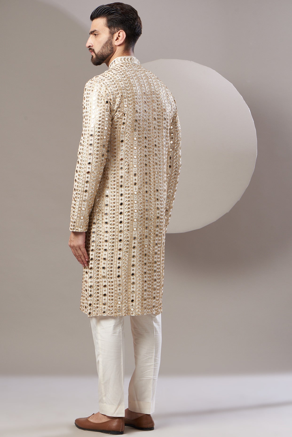 Formal embrodried zari work kurta - kasbahmen