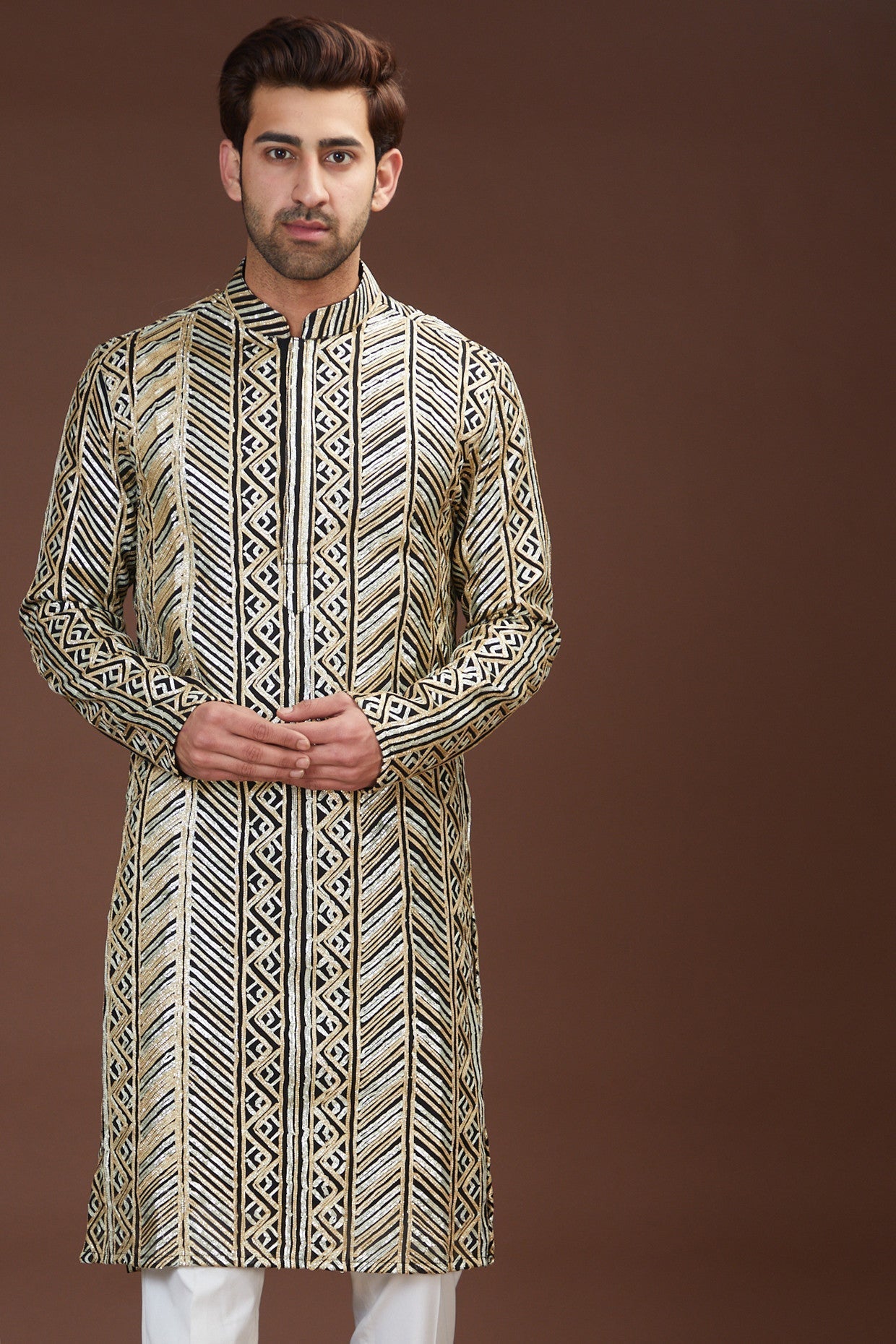 Black-golden embrodried kurta - kasbahmen