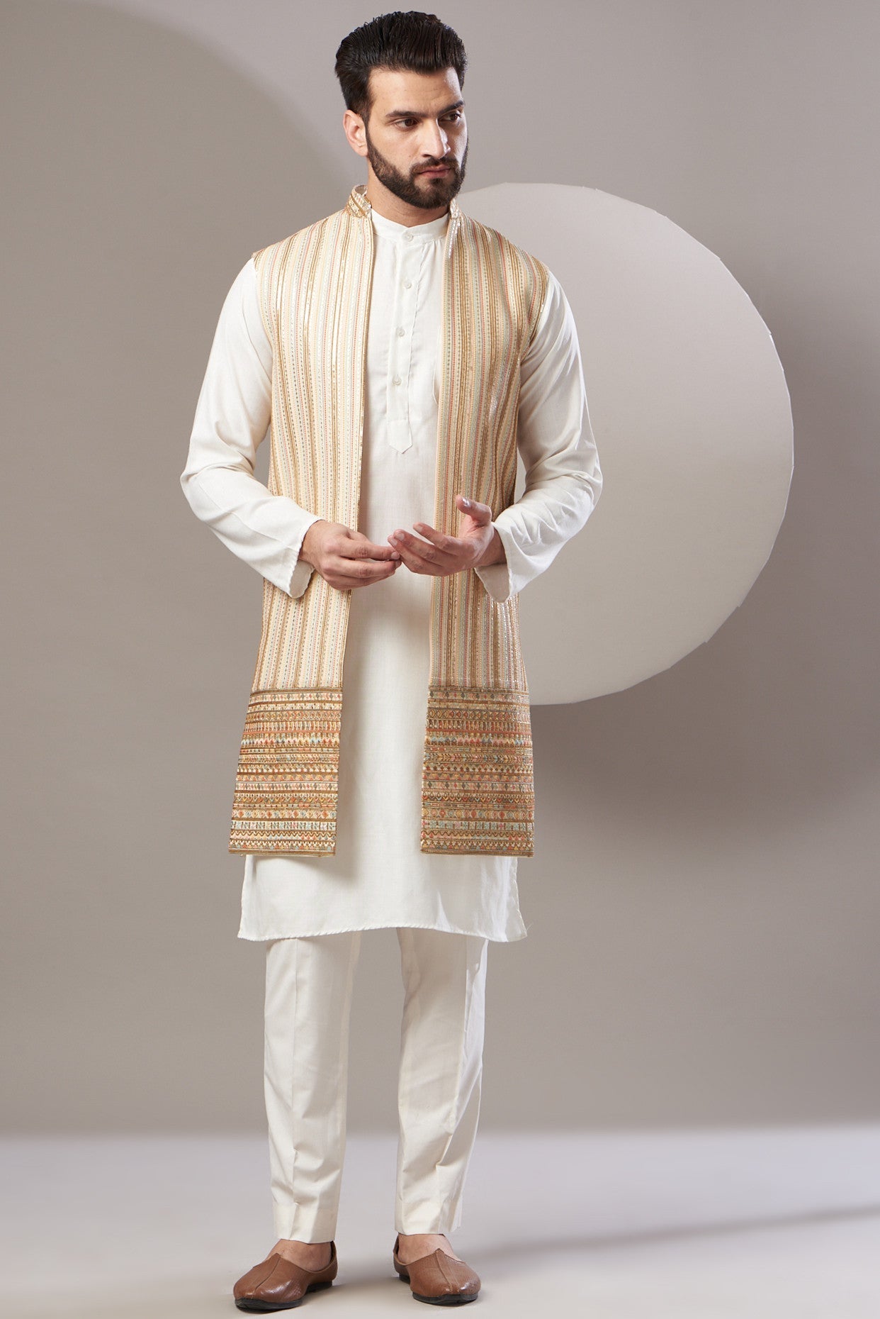 Formal Embroidered Long Jacket - kasbahmen