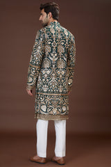 Mehandi green royal kurta - kasbahmen