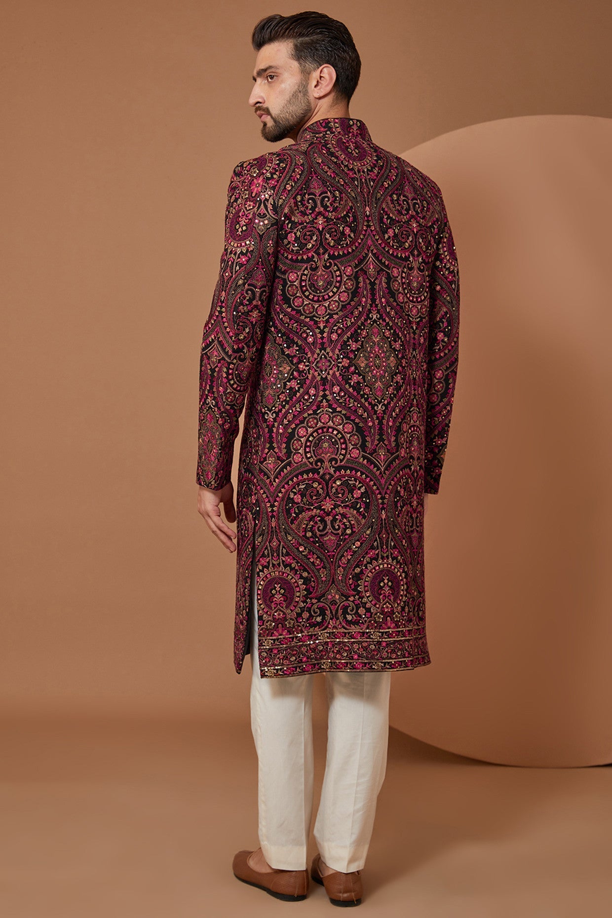 Kashmiri Embroidered Sherwani - kasbahmen