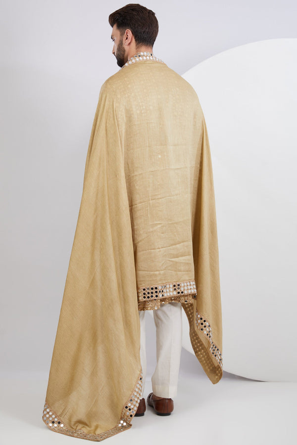 Copper Mirror work Kurta paired with Mirrorwork stole - kasbahmen